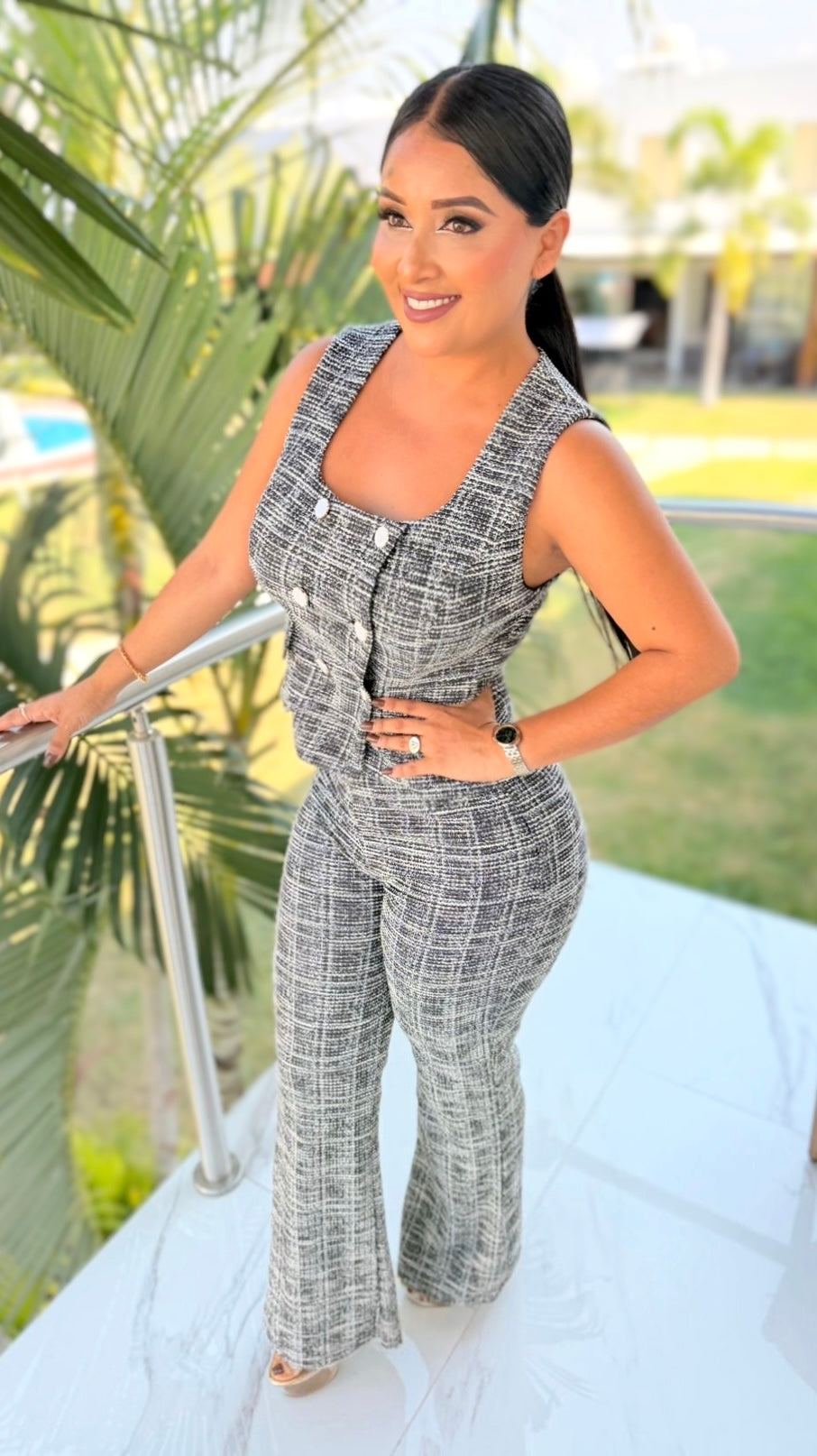 Conjunto Tejido negro