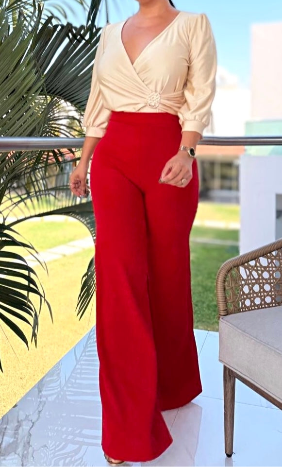 Pantalón rojo pasión