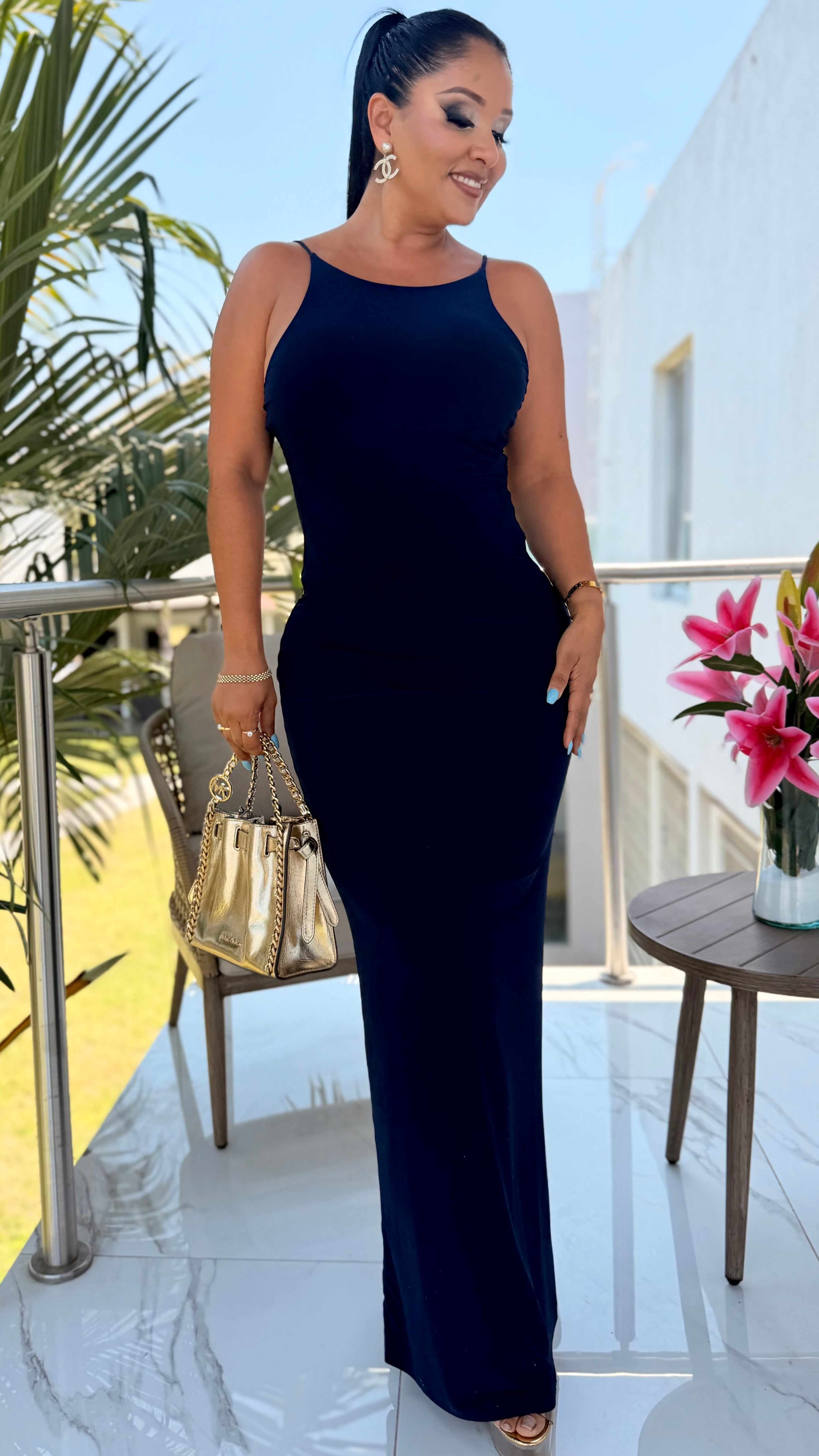Vestido azul rey