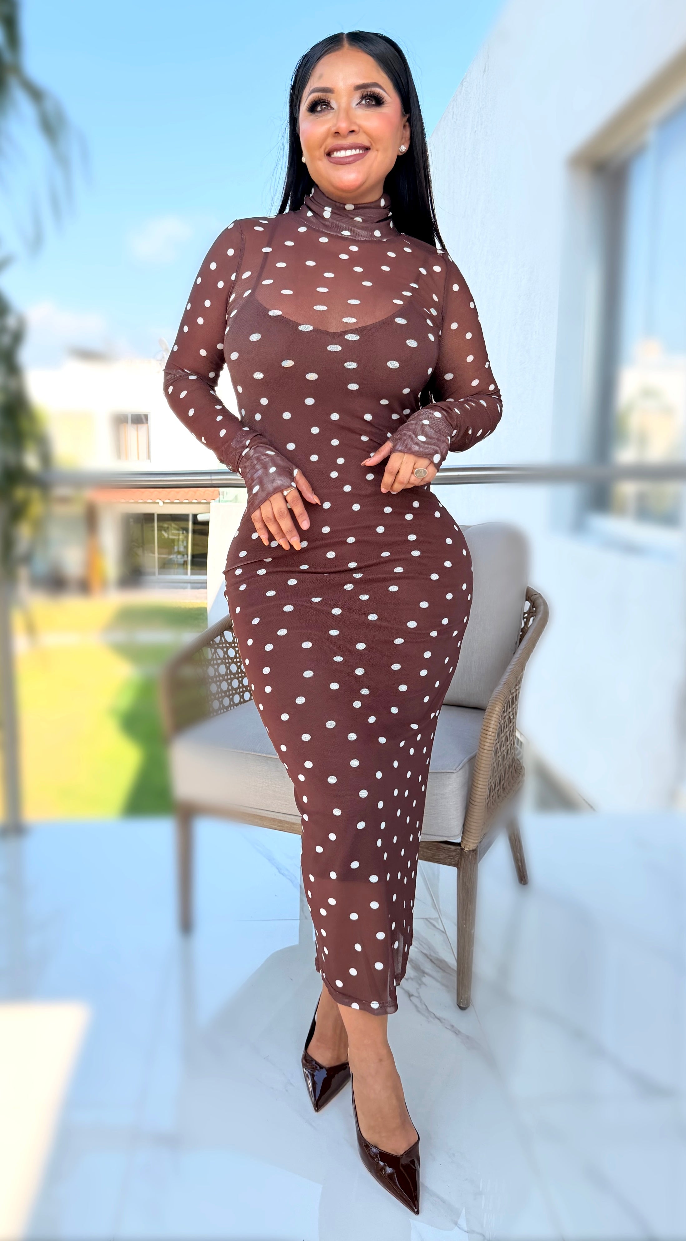 vestido Círculo de media noche