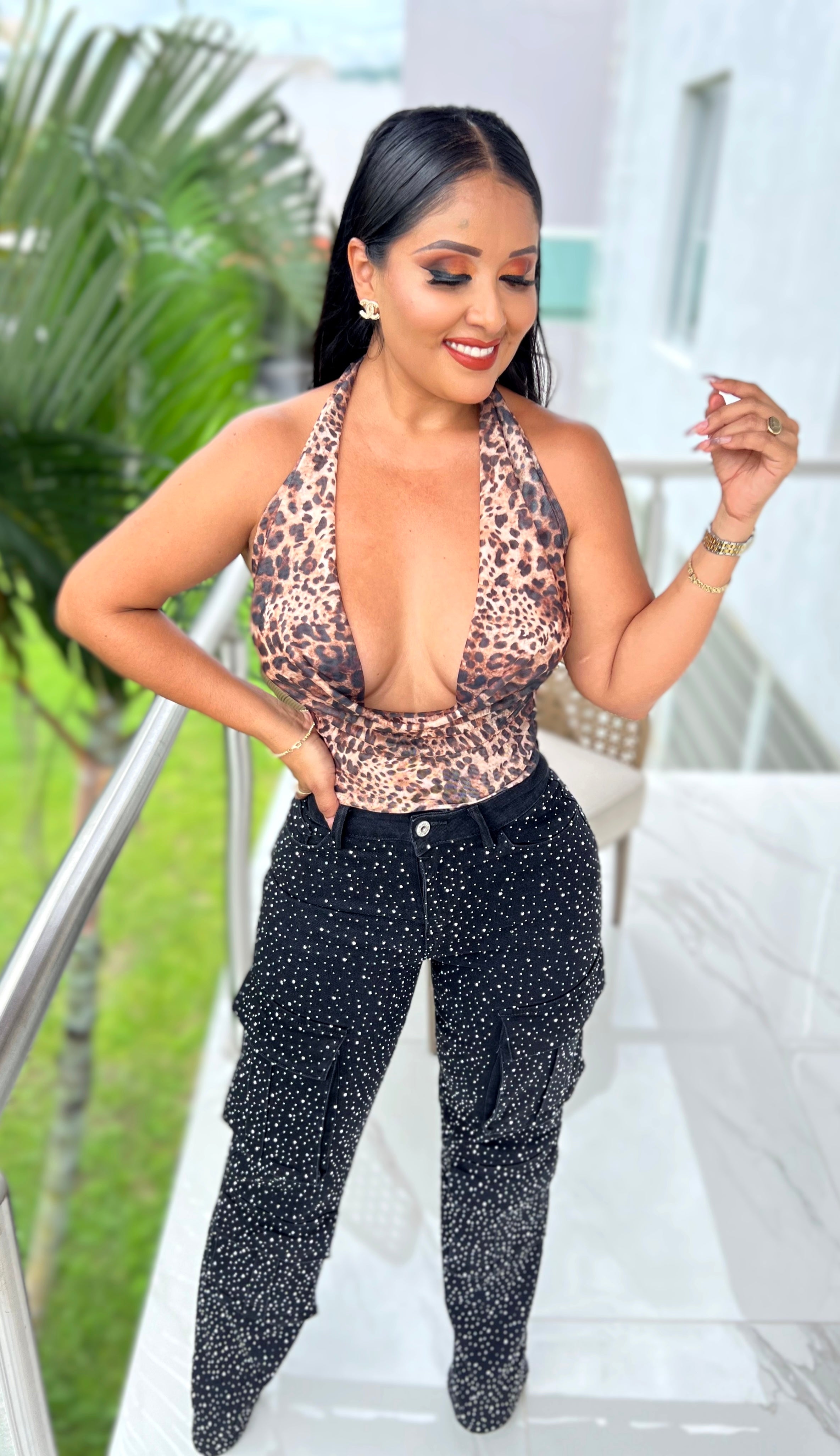 Pantalón brilloso
