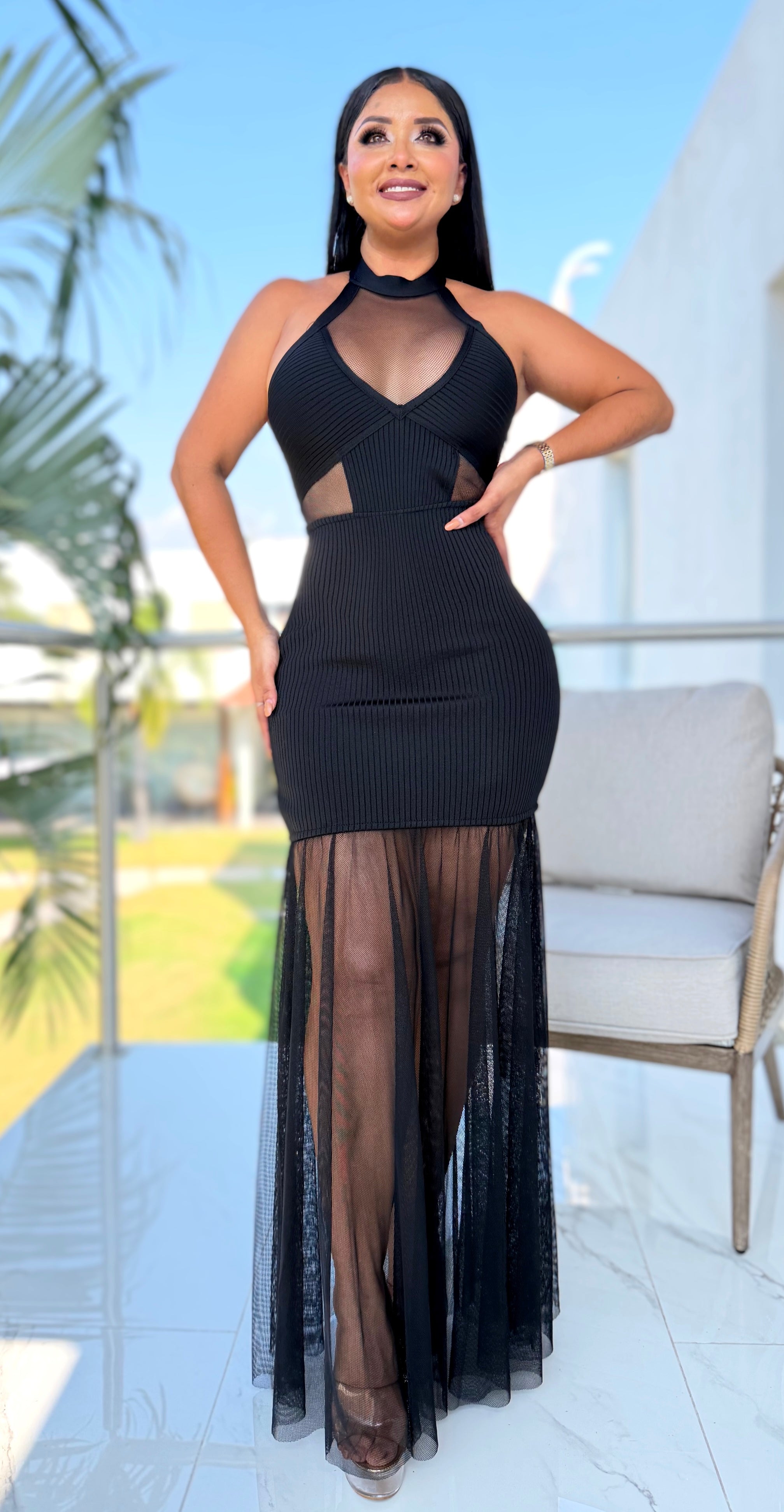 Vestido magia en negro