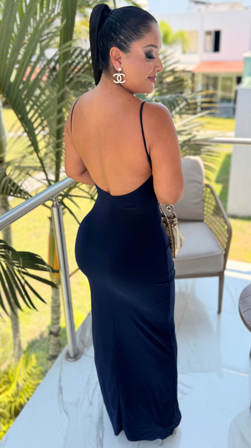 Vestido azul rey